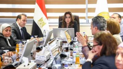 د.منال عوض تتابع مع وفد الأمم المتحدة مشروعات التنمية الاقتصادية المحلية 