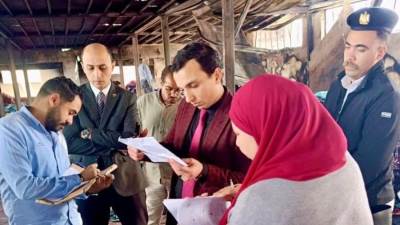 النيابة الإدارية بالمحلة الكبرى تُجري معاينةً لموقع اندلاع حريق بمصانع نسيج المحلة