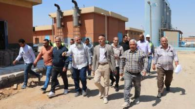 المهندس نادر زعفر يتفقد مشروع مأخذ العياط والرافع الأوسط لتأمين مياه أكتوبر.