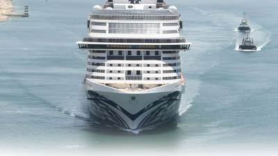  "قناة السويس" تستقبل سفينة MSC EURIBIA السياحية اليوم