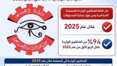 "الرقابة الصناعية" تحل 1331 شكوى واردة عبر منظومة الشكاوى الحكومية منذ يناير 2017