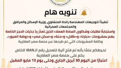الإسكان: آلية جديدة لرد مقدمات حجز مشروعات الإسكان 