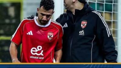 طبيب النادي الأهلي: محمود حسن "تريزيجيه" يغيب عن مباراة الأهلي وإنبي
