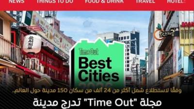 "القاهرة" ضمن أفضل 50 مدينة للزيارة عالمياً في 2026 بتصنيف Time Out