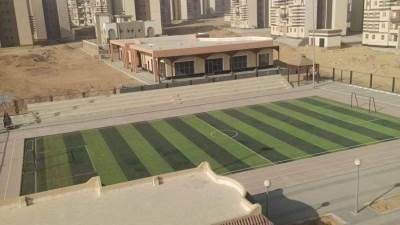 جهاز مدينة حدائق أكتوبر يعلن تنفيذ عدد (4) ملاعب ثلاثية بمشروع الكوثر