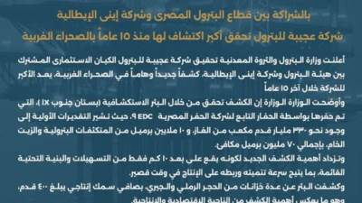 اكتشاف جديد بالصحراء الغربية بـ330 مليار قدم مكعب من الغار