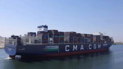 قناة السويس تشهد عبور سفينة الحاويات العملاقة "CMA CGM VENDOME" لأول مرة