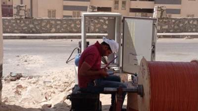 المهندس خالد نايف: استكمال تنفيذ شبكة الاتصالات بمنطقة النرجس بـ 15 مايو