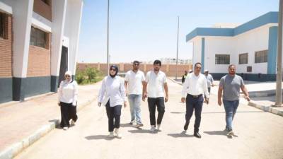 المهندسة أسماء مخلوف تتفقد محطة رفع مياه الحي الصناعي بالسويس الجديدة 