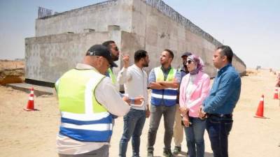 المهندسة أسماء مخلوف تتابع تنفيذ محطة تخفيض ضغوط الغاز ومحولات السويس الجديدة