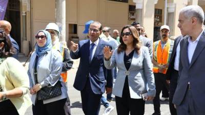 التنمية المحلية : تطوير واجهات المحال التجارية والمرافق بشارع إبراهيم باشا بالكوربة