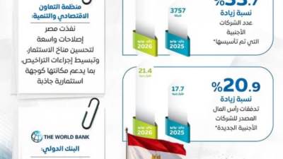 قفزة كبيرة في تأسيس الشركات الدولية.. مصر تعزز جاذبيتها للاستثمار الأجنبي