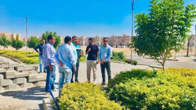 رئيس جهاز حدائق العاصمة يواصل متابعة خطة تطوير المسطحات الخضراء والميادين بالمدينة