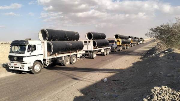 رئيس جهاز 15 مايو يعلن بدء تنفيذ خط مياه بقطر 1200 مم