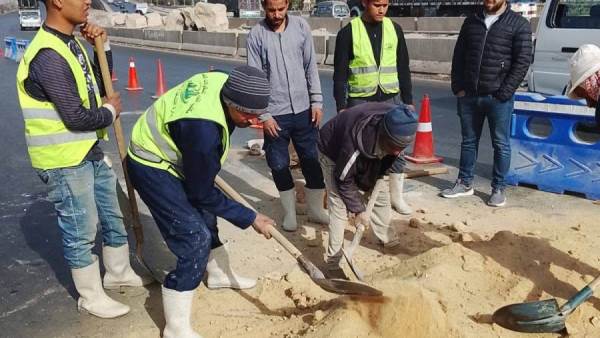 جهاز حدائق أكتوبر: هبوط محدود بالطريق الأوسطي.. وإجراءات عاجلة لتأمين الموقع