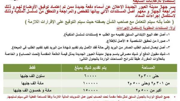 جهاز  العبور الجديدة يعلن  أسماء دفعة جديدة للتصالح بالقادسيه 