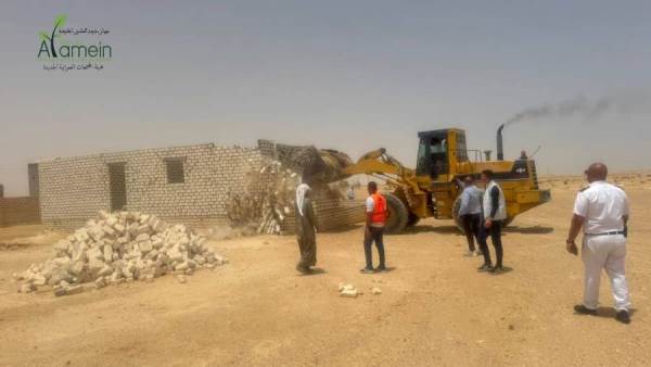 خلف الله: إزالة 23 حالة تعدٍ على أراضي الدولة بالعلمين الجديدة