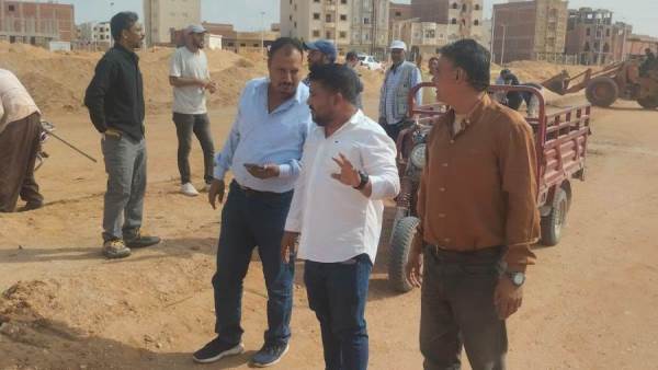 جهاز حدائق العاشر يواصل استكمال منظومة المرافق بمنطقة 1000 فدان