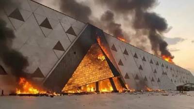 المؤشر يكشف حقيقة حريق المتحف المصري الكبير